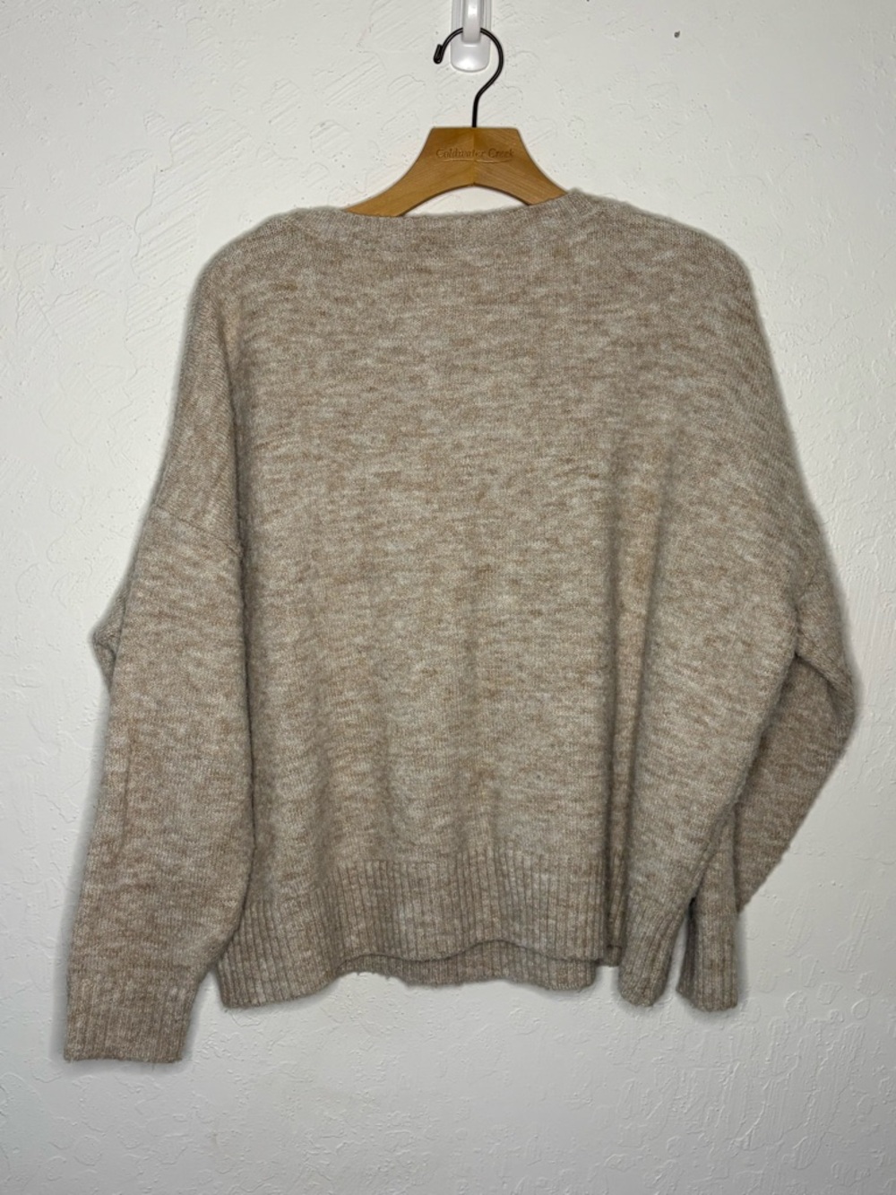 CIDER Pear Graphic Knit Sweater Women Plus 1XL Wool Oversized Cream Cottagecore - Picture 6 of 9